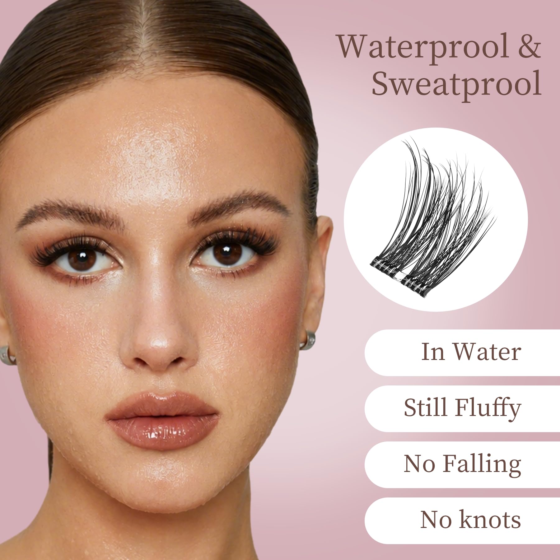 O'HELEN clear band close-up highlighting invisible 0.5mm band blending