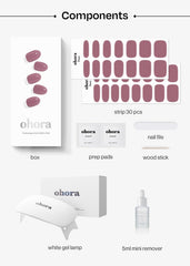 ohora hand applying a gel strip showcasing smooth adhesion and time-saving