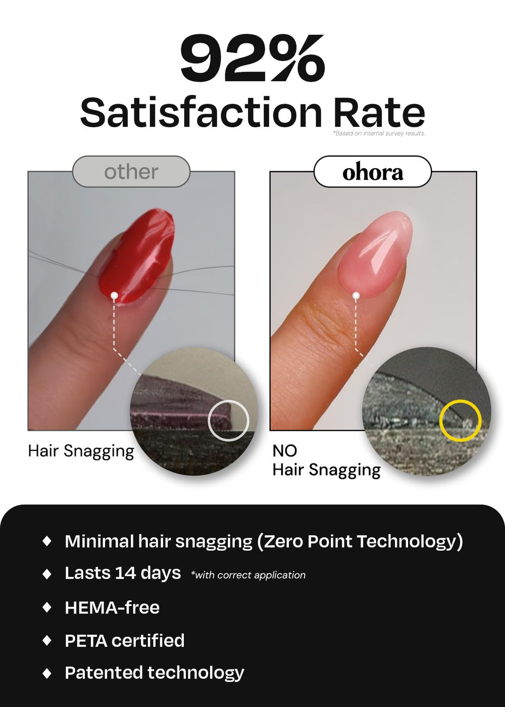 ohora included file stick and prep pads for clean application