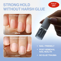 ohora gel tip texture detail showing glossy surface and durable construction