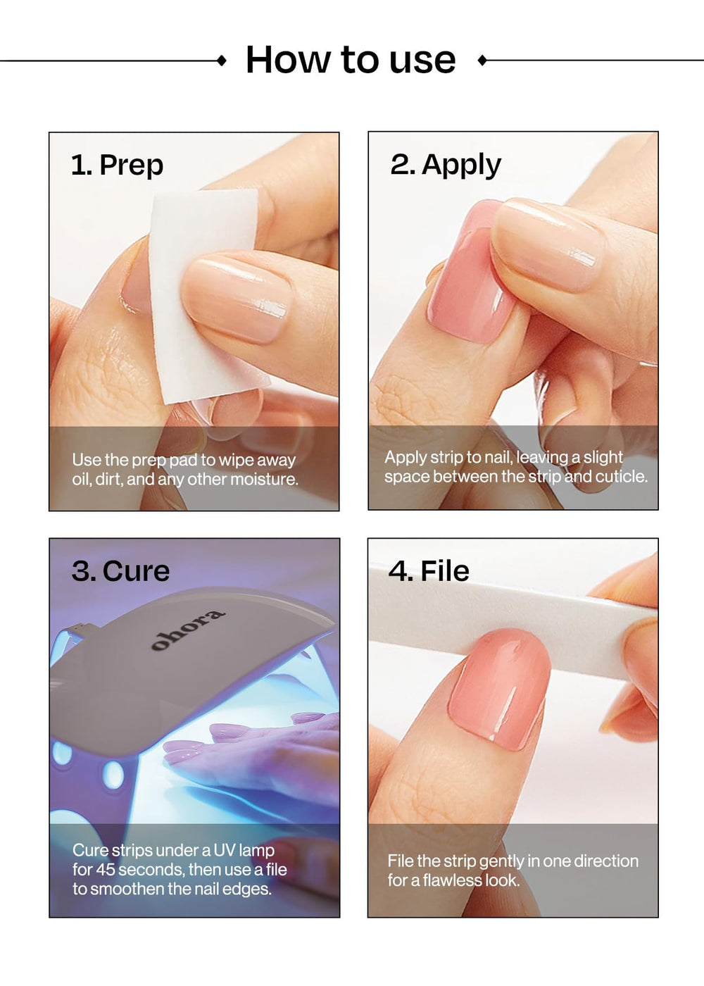 ohora curing under led gel lamp for durable glossy protection