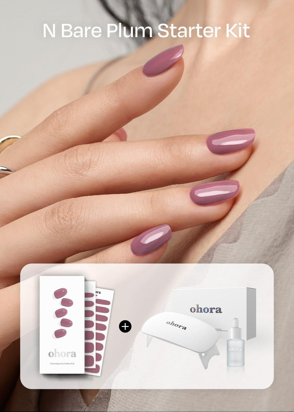 ohora full-size LED lamp and mini remover included for quick curing benefit
