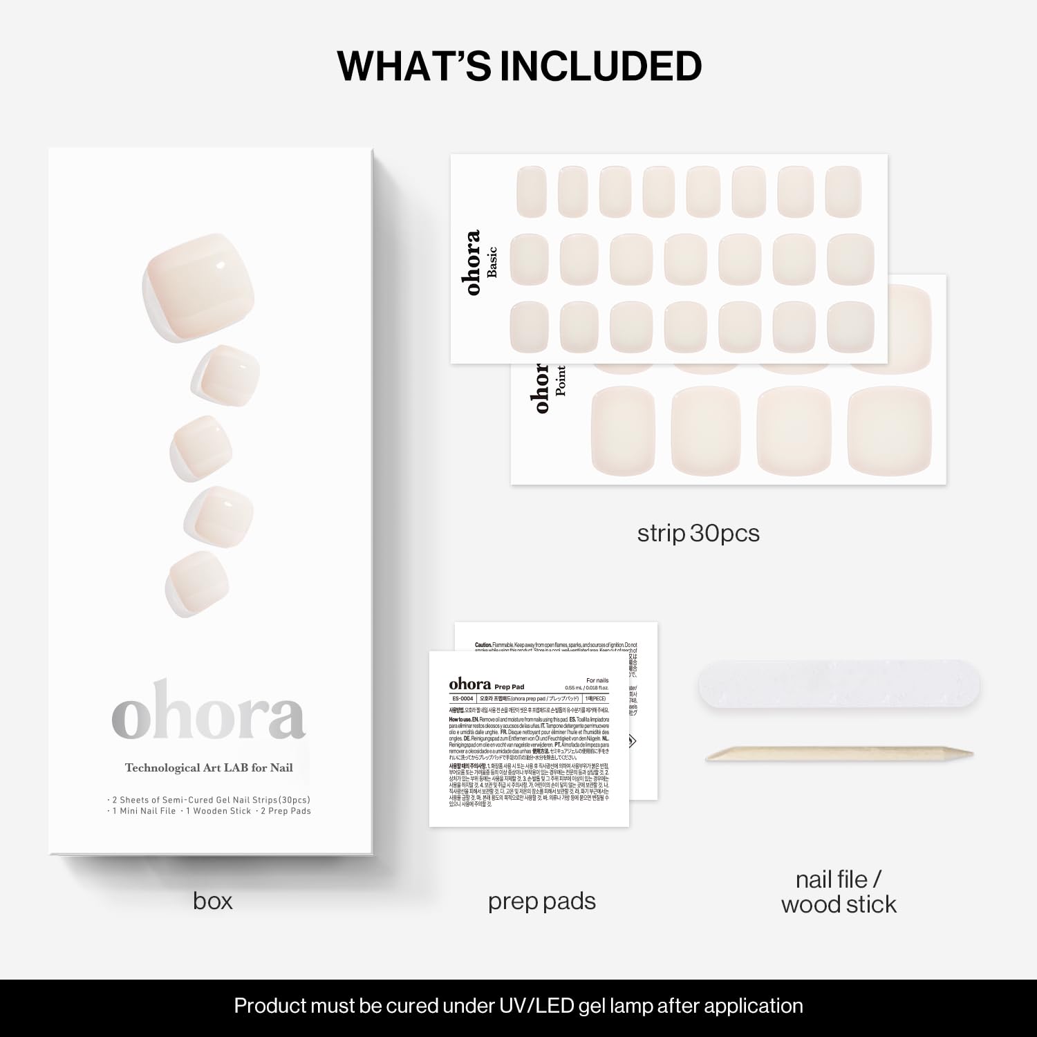 ohora styled feet in sandals showcasing long-lasting polished nails