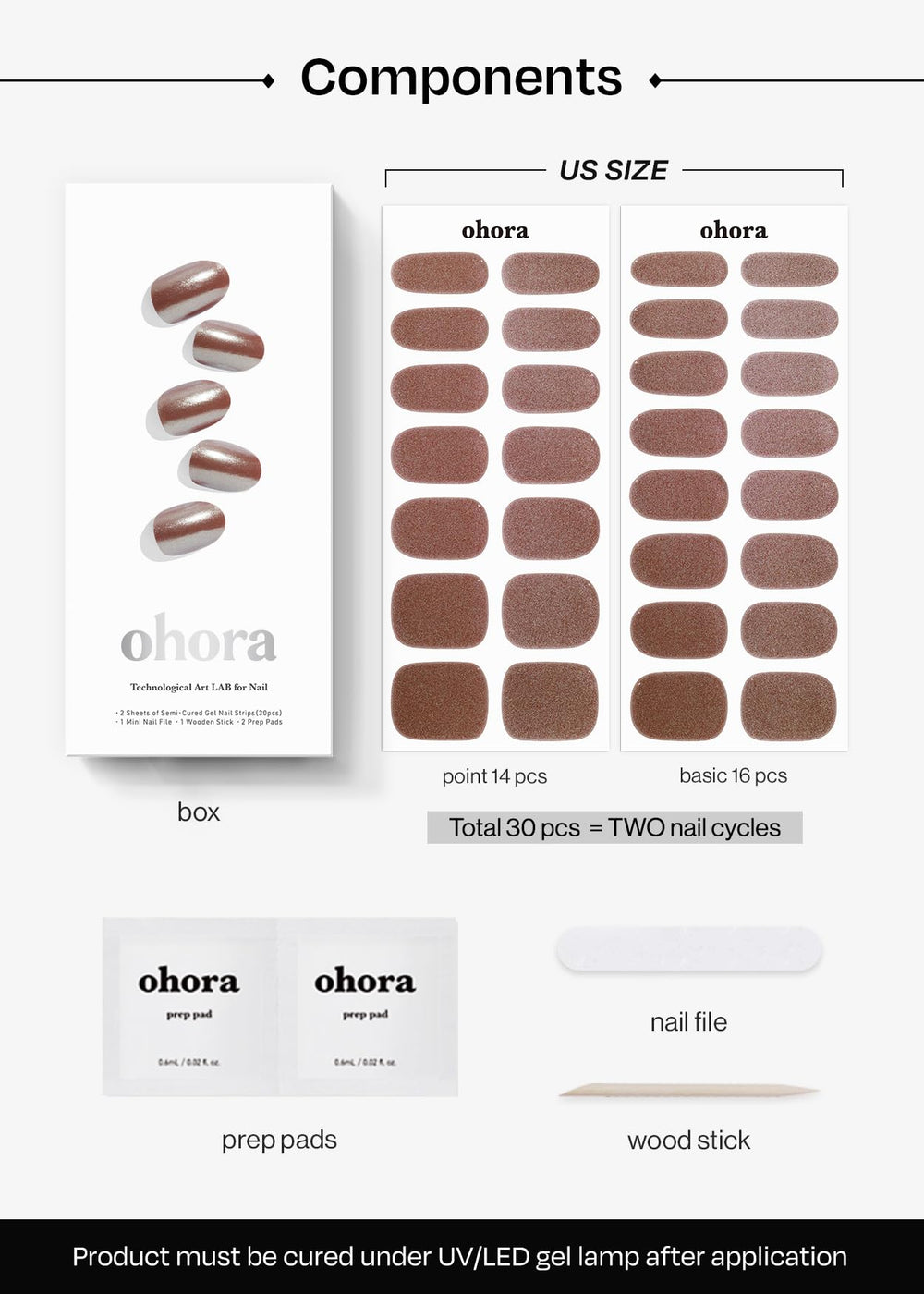 ohora strips curing under gel lamp for stronger adhesion and durability
