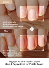 ohora applying cuticle serum to nails, softens cuticles and hydrates