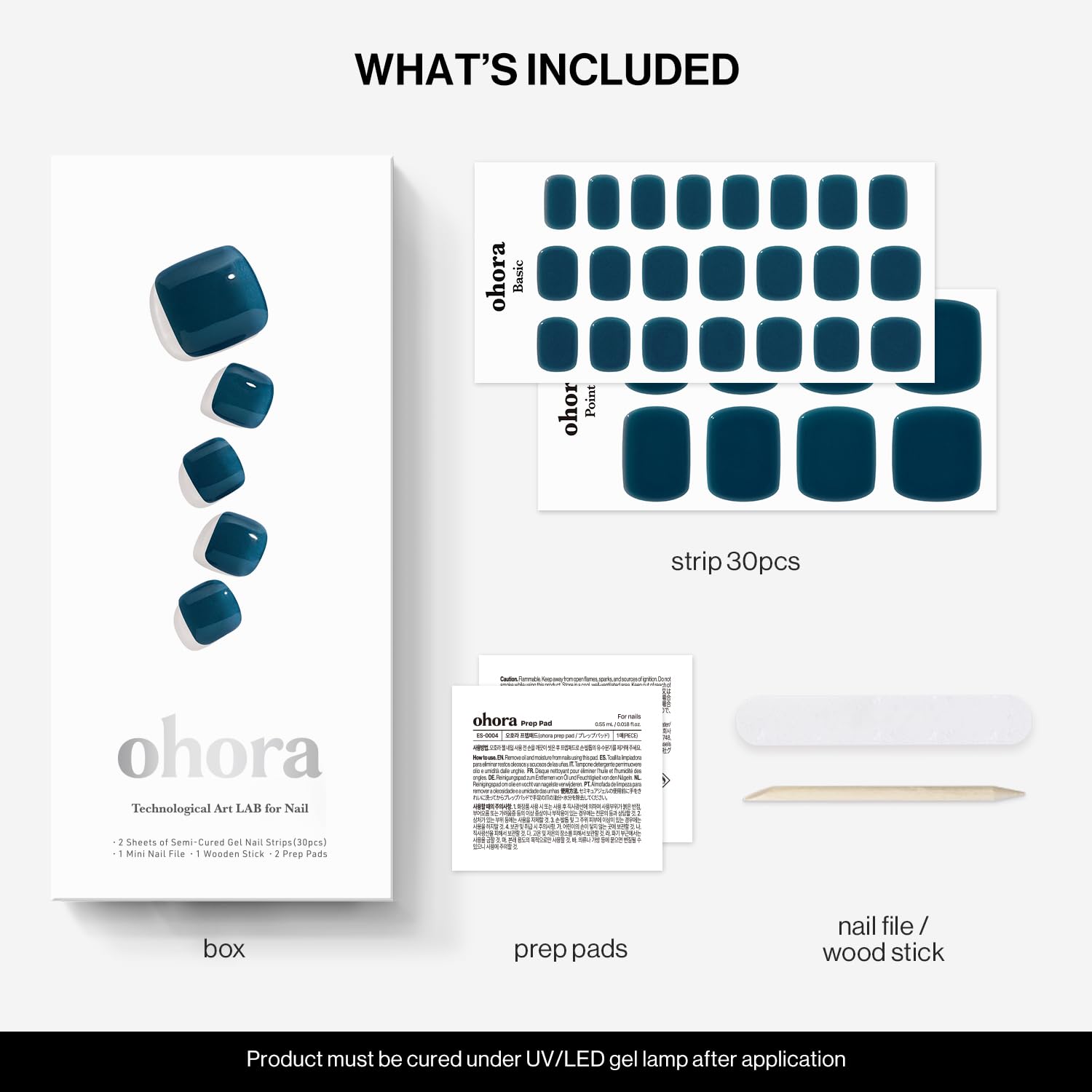ohora lifestyle pedicure scene with cured navy toes highlighting durable, water-resistant wear
