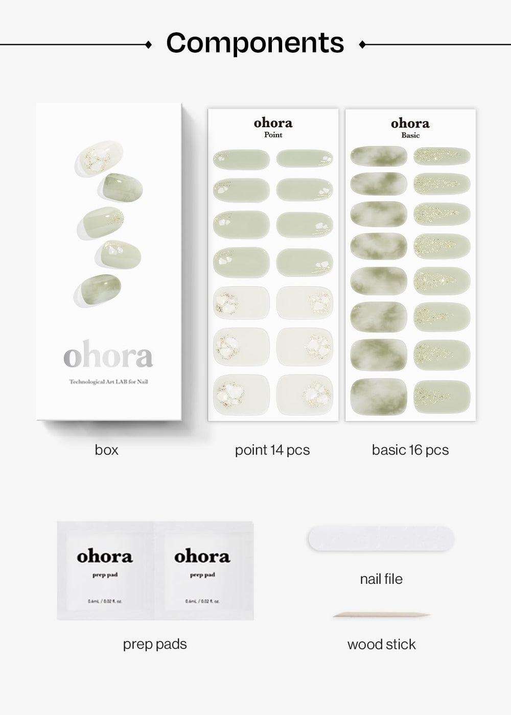 ohora prep tools image with pads file and wooden stick improving adhesion