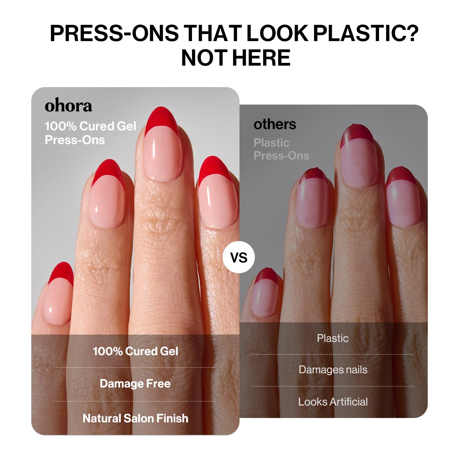 ohora close-up of glossy gel finish showing salon-level shine and chip resistance