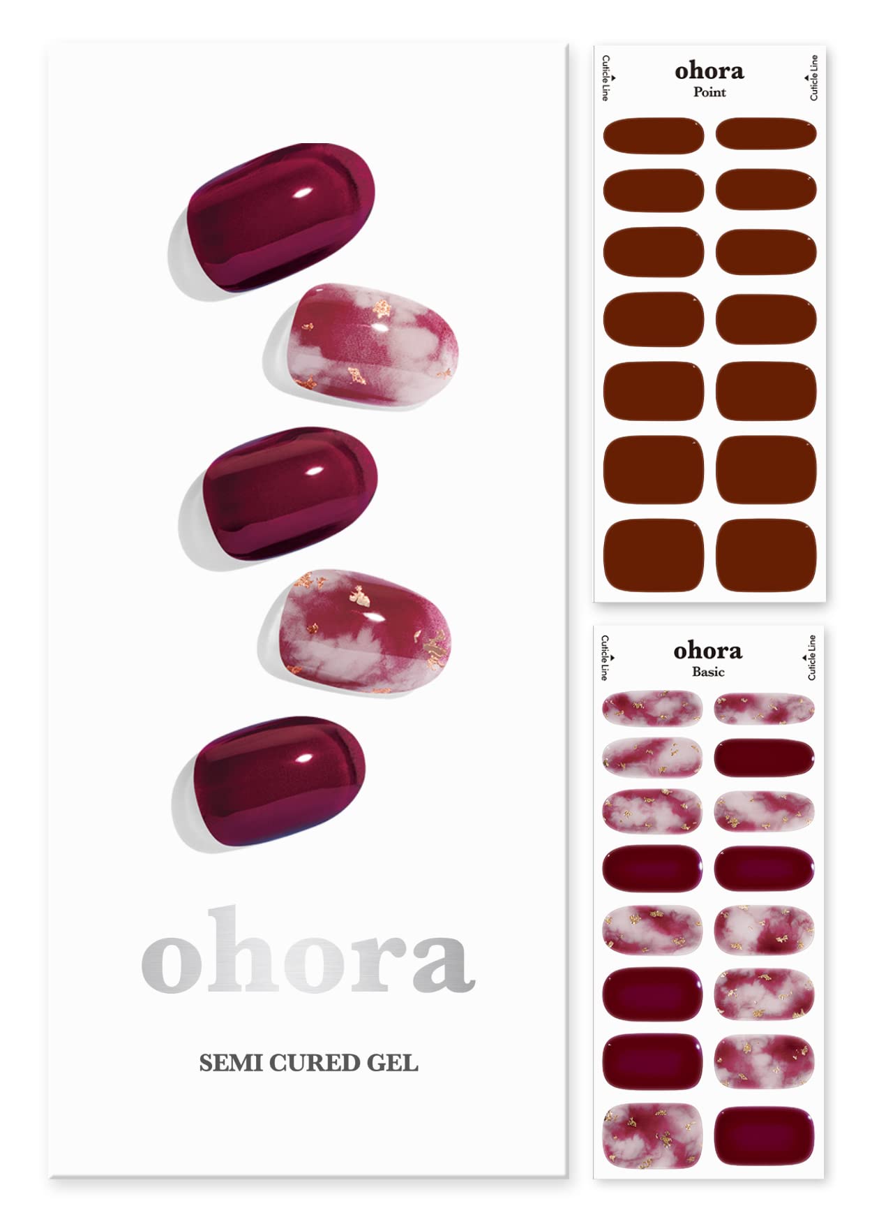 ohora front packaging showing red ombre strips for quick salon results