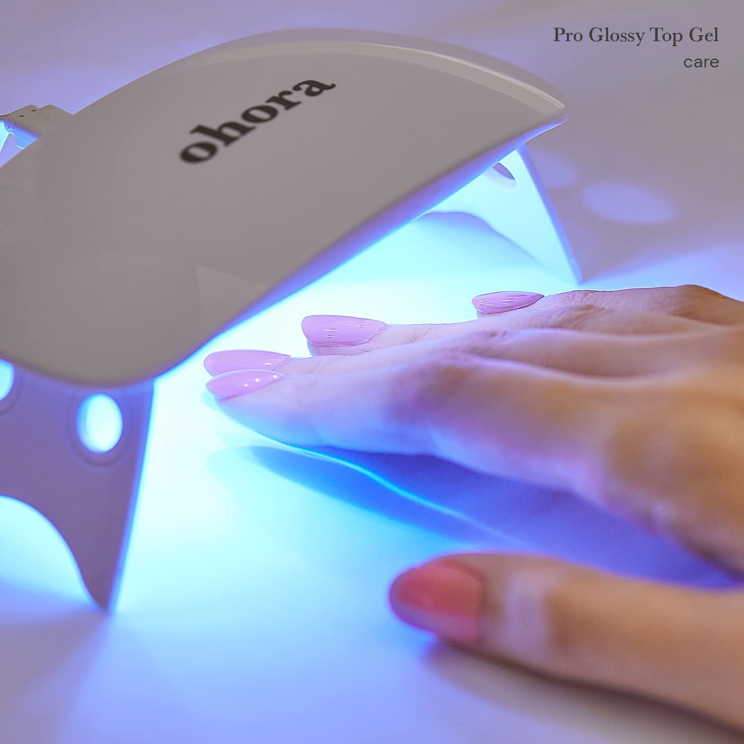 ohora finger wearing wrap next to ruler showing accurate sizing benefit
