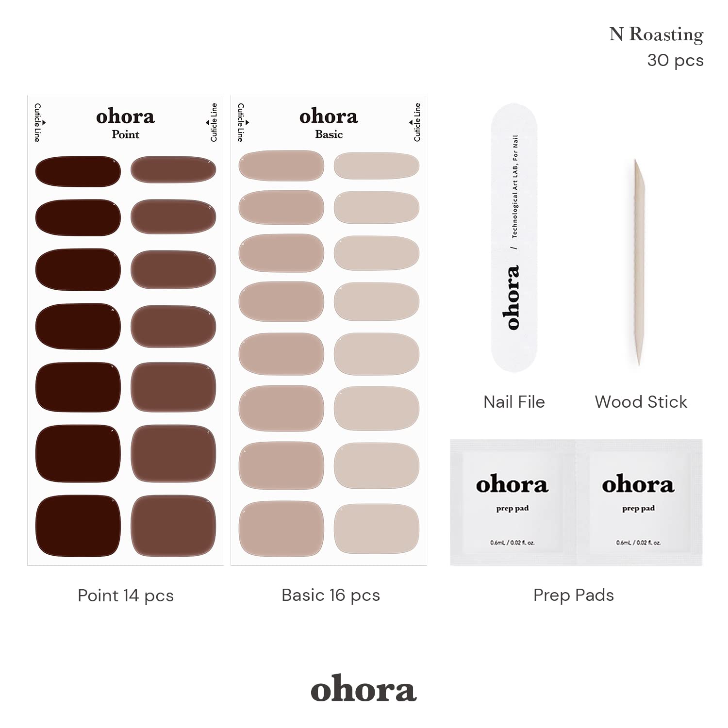 ohora strips arranged by size illustrating the variety and perfect-fit options