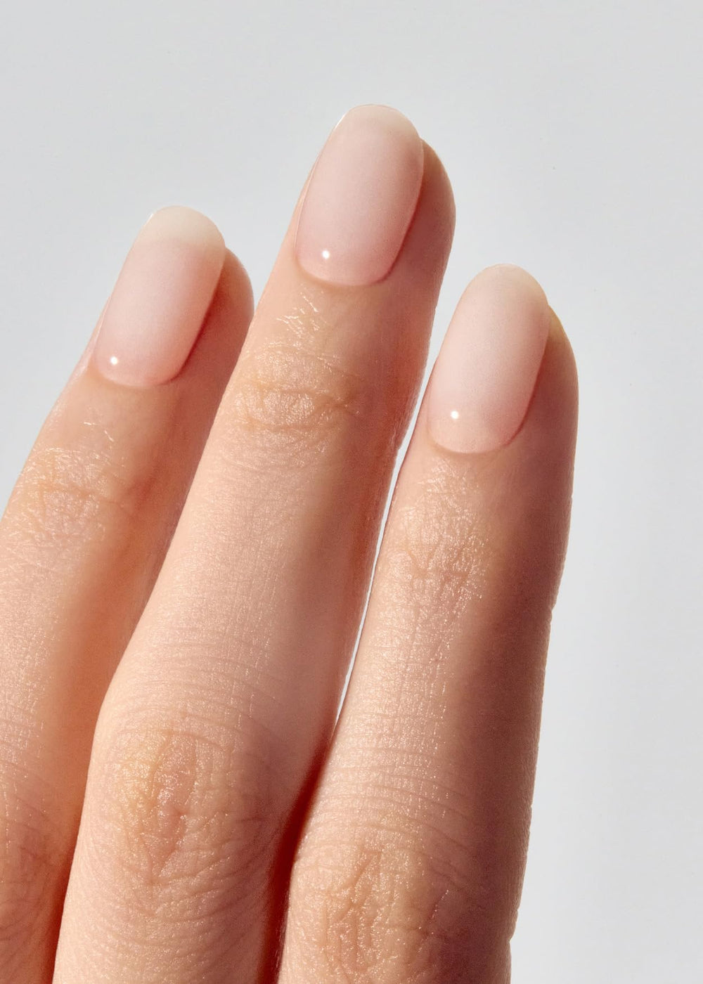 ohora close-up of gel strip texture showing smooth glossy finish benefit