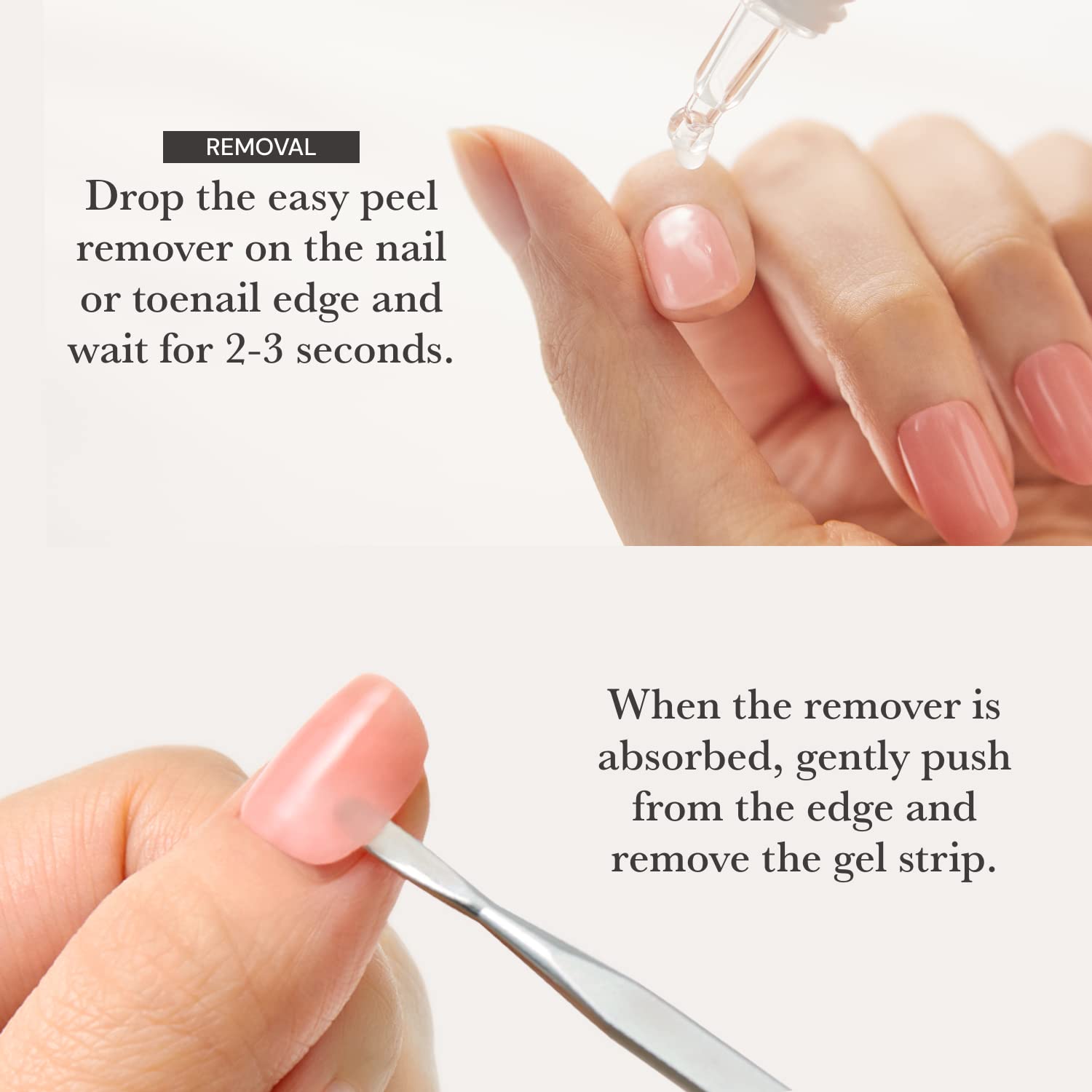 ohora tool with gel strip removal illustrating neat detachment and tidy results