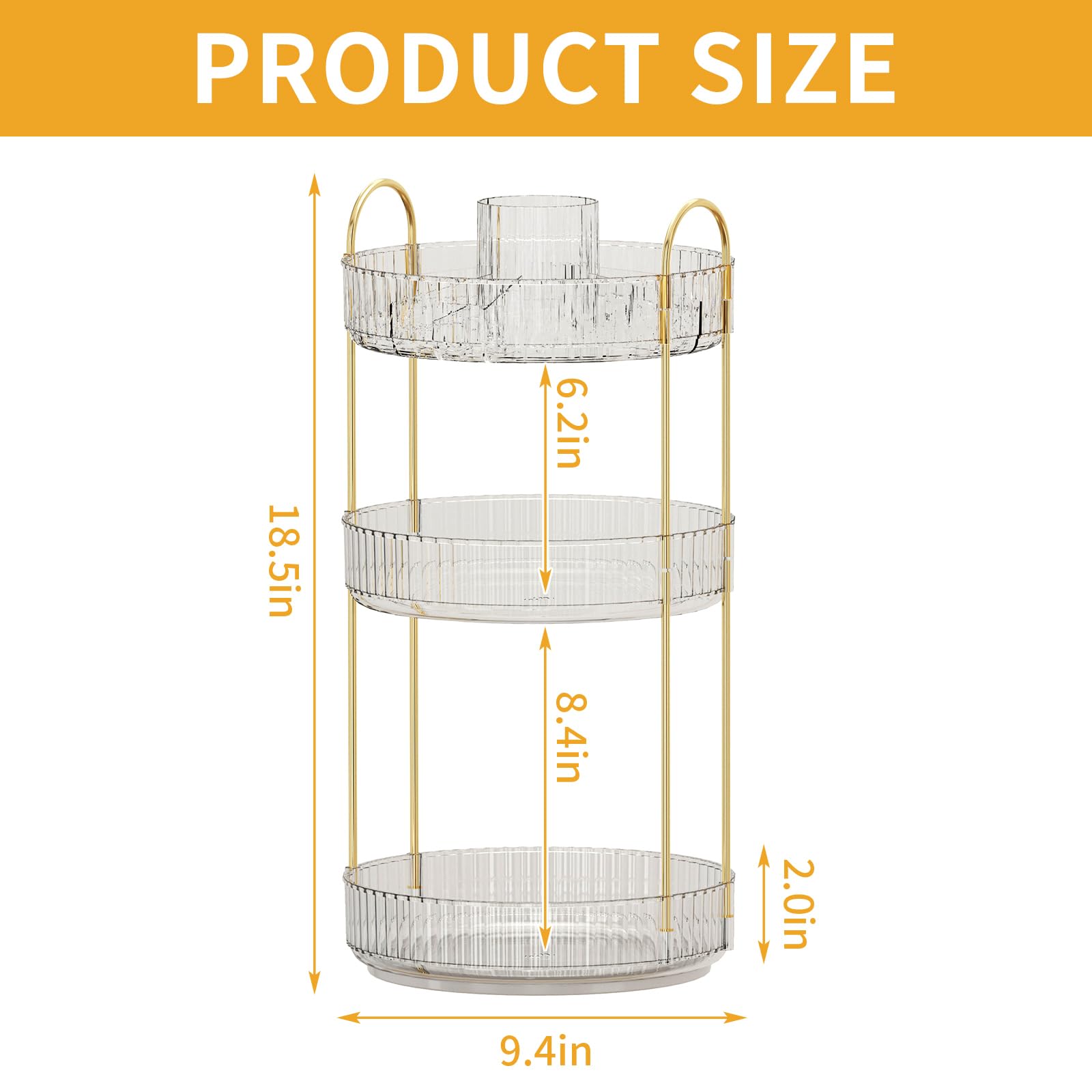 Oifecsie spinning 360° organizer in use for effortless selection