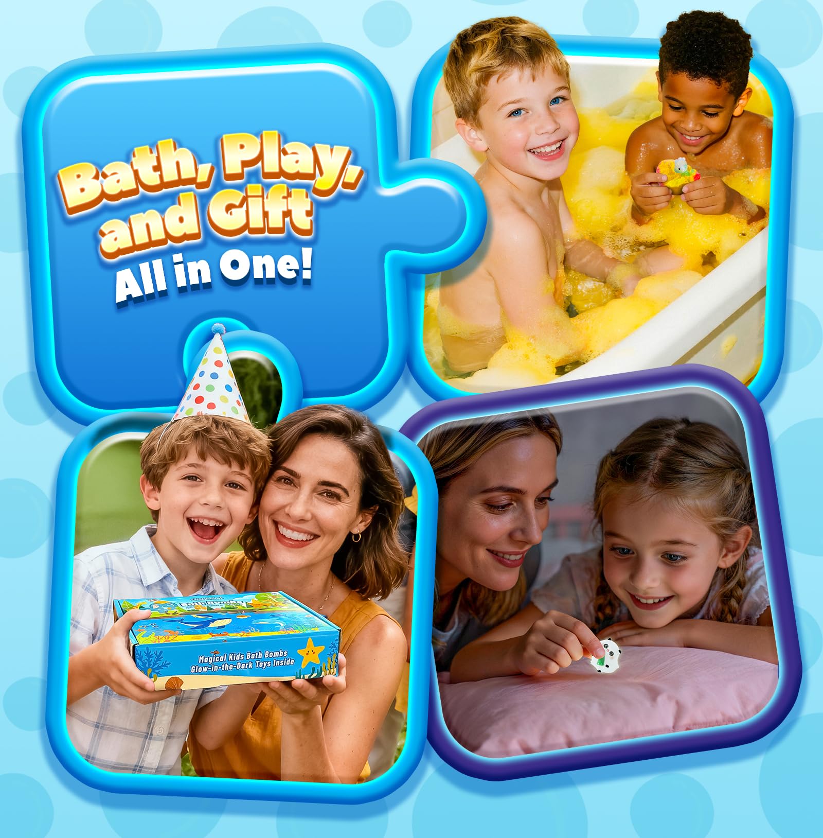 OinkSplash individually wrapped bath bomb showing hygienic single-use packaging