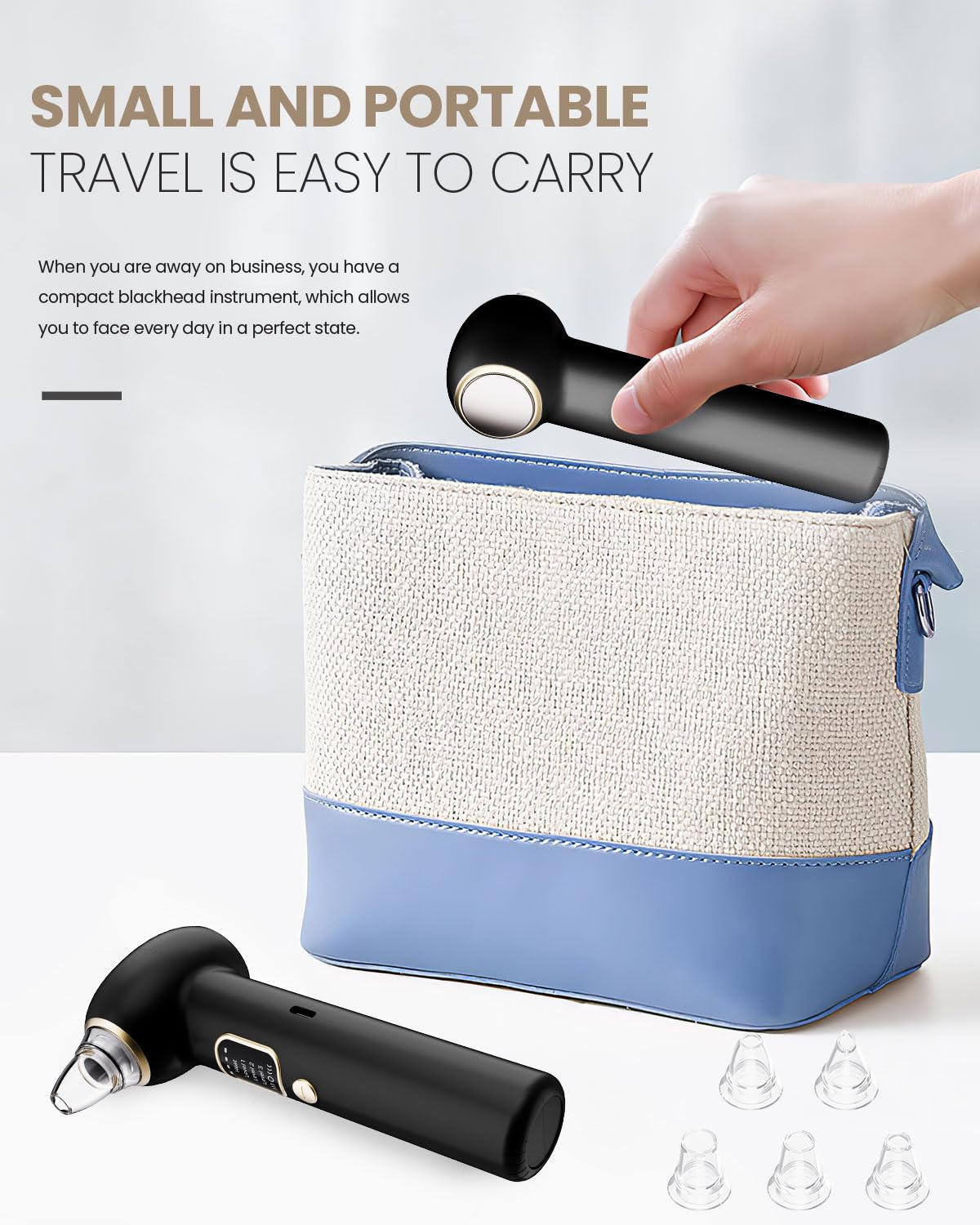 OIRIBO packaged with accessories showing travel-ready convenience benefit