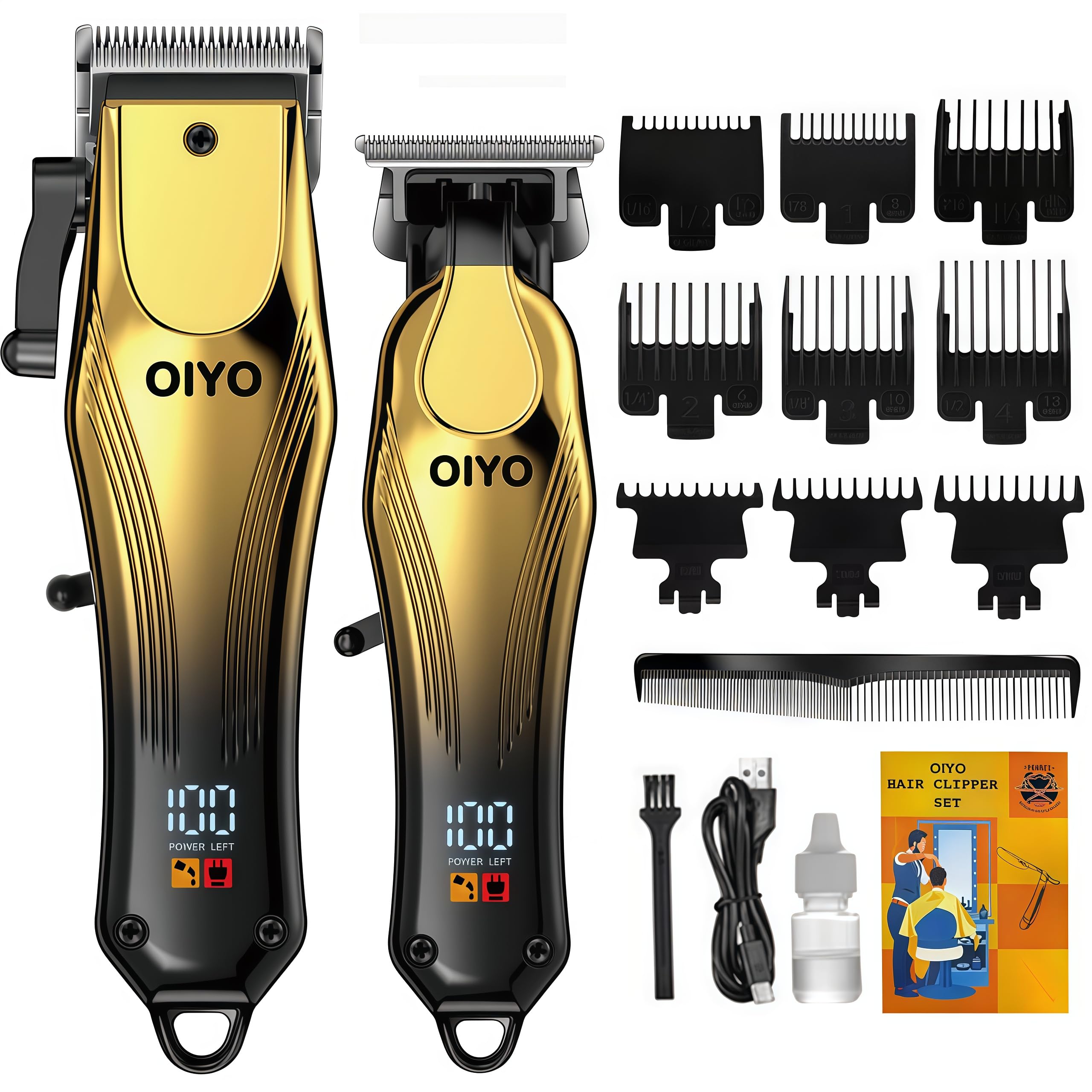 OIYO front packaging showing the clipper kit and benefits of cordless convenience