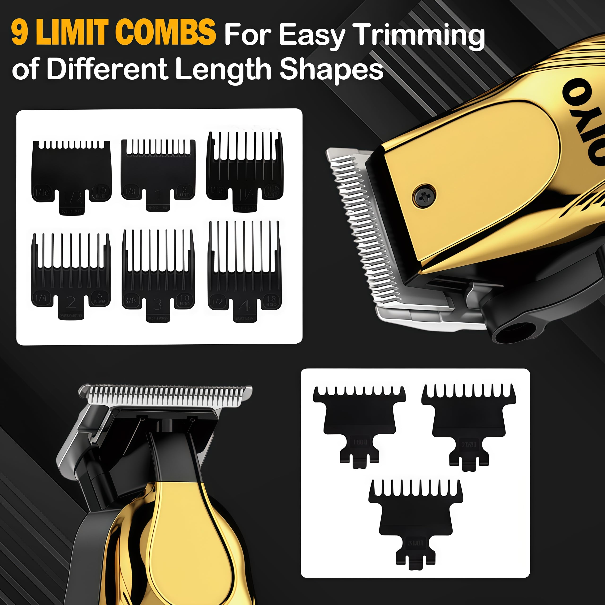 OIYO trimmer in use on beard demonstrating precision and low-noise operation