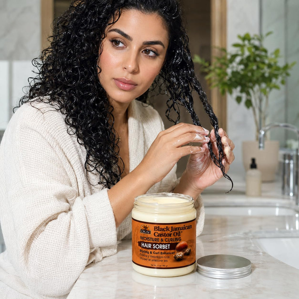 OKAY hibiscus ingredient detail emphasizing natural extract for curl support