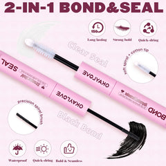 OKAYLOVE black bond brush close-up for precise lash placement benefit