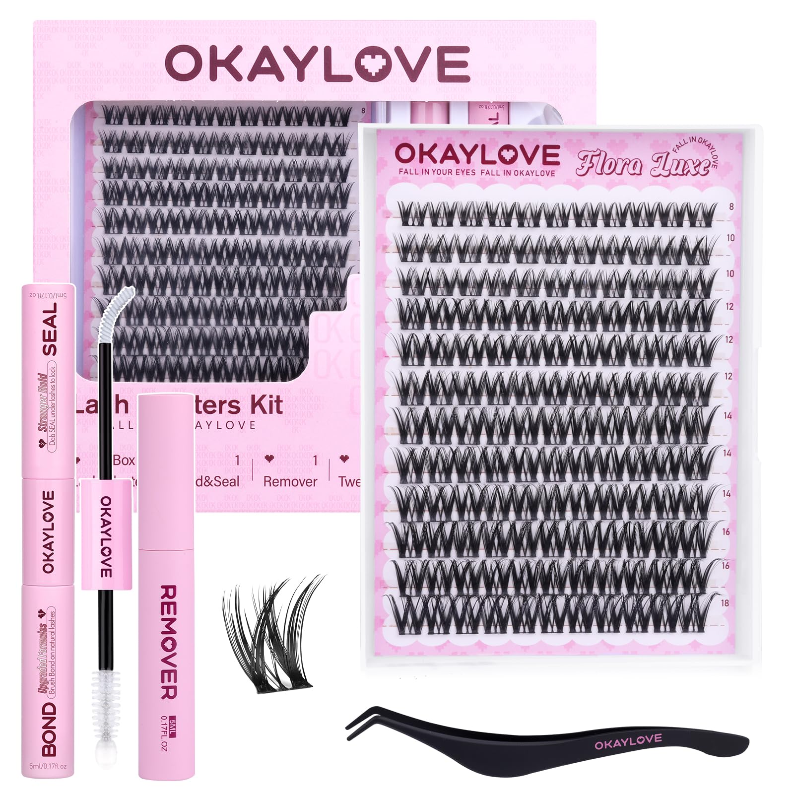OKAYLOVE front packaging showing Flora Luxe kit and included tools for convenient use
