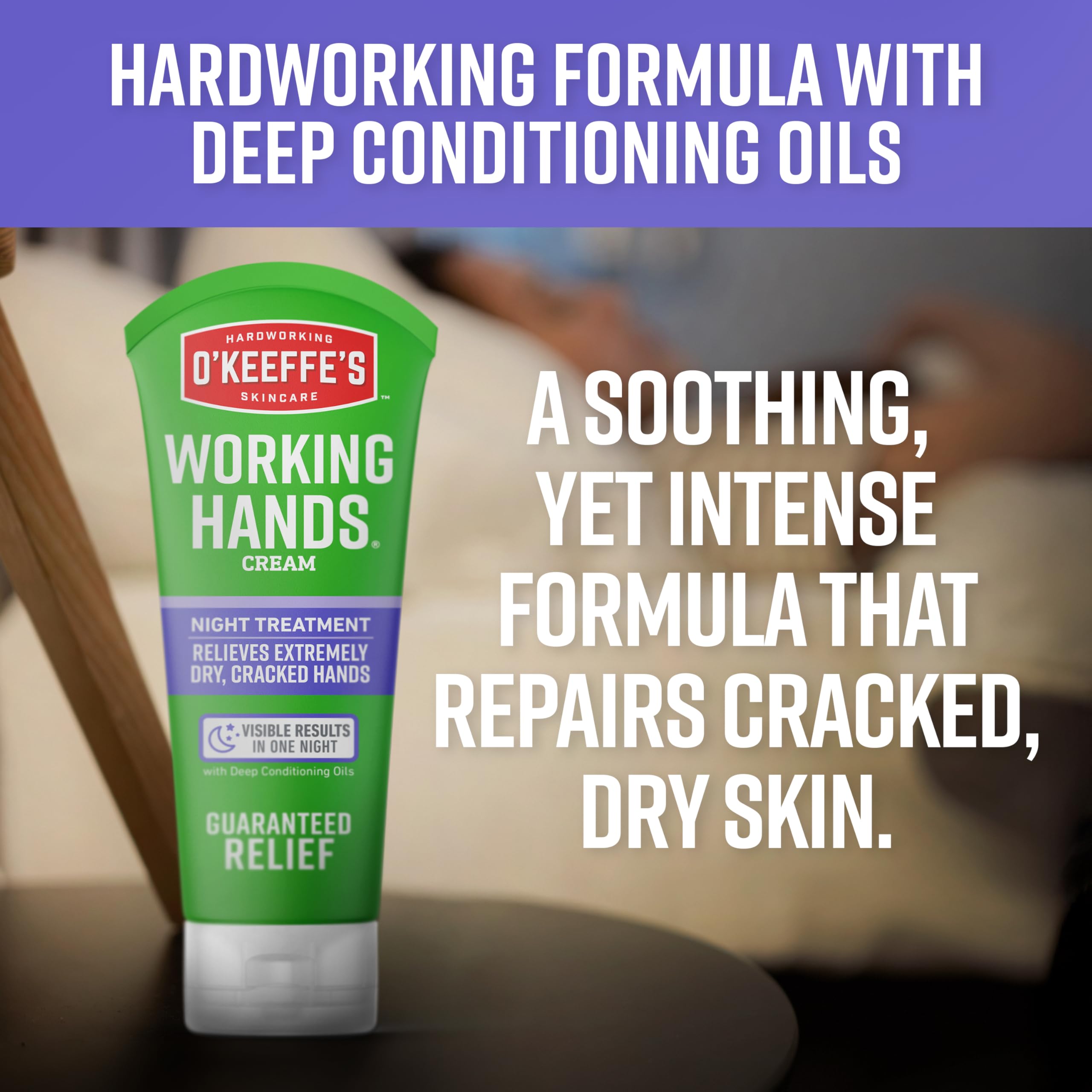 Applying O'Keeffe's at night to hands to lock in moisture while sleeping