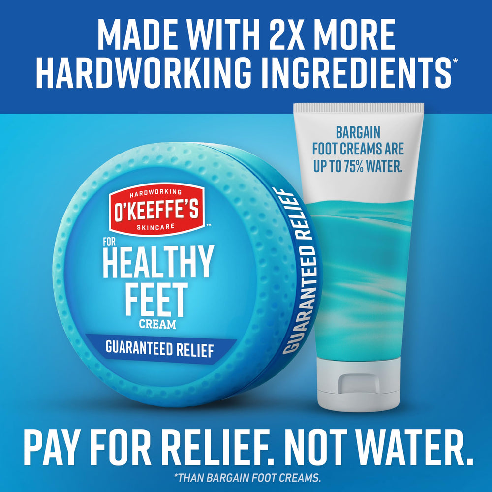 O'Keeffe's label close-up highlighting ingredients and hypoallergenic benefit