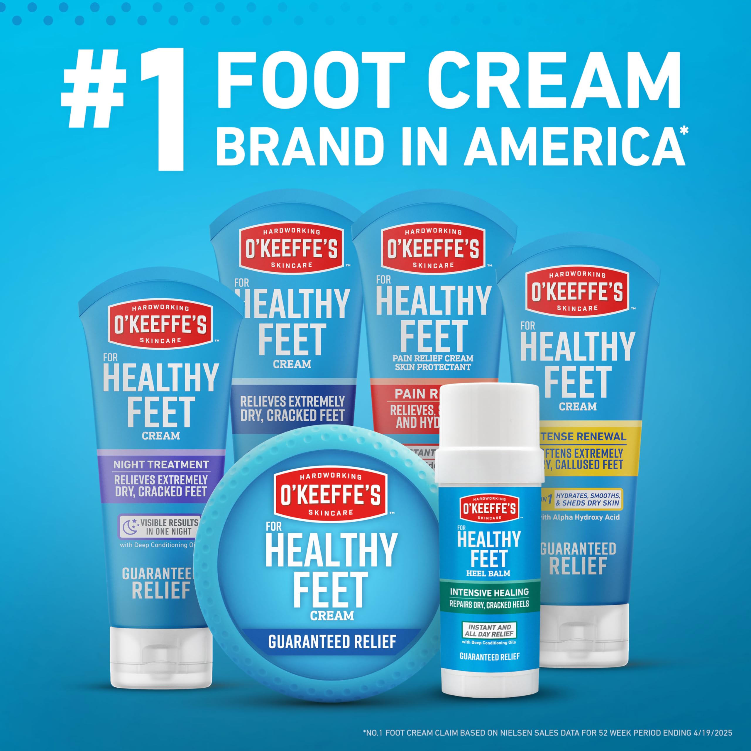 O'Keeffe's foot cream on bedside table showing convenient nighttime use