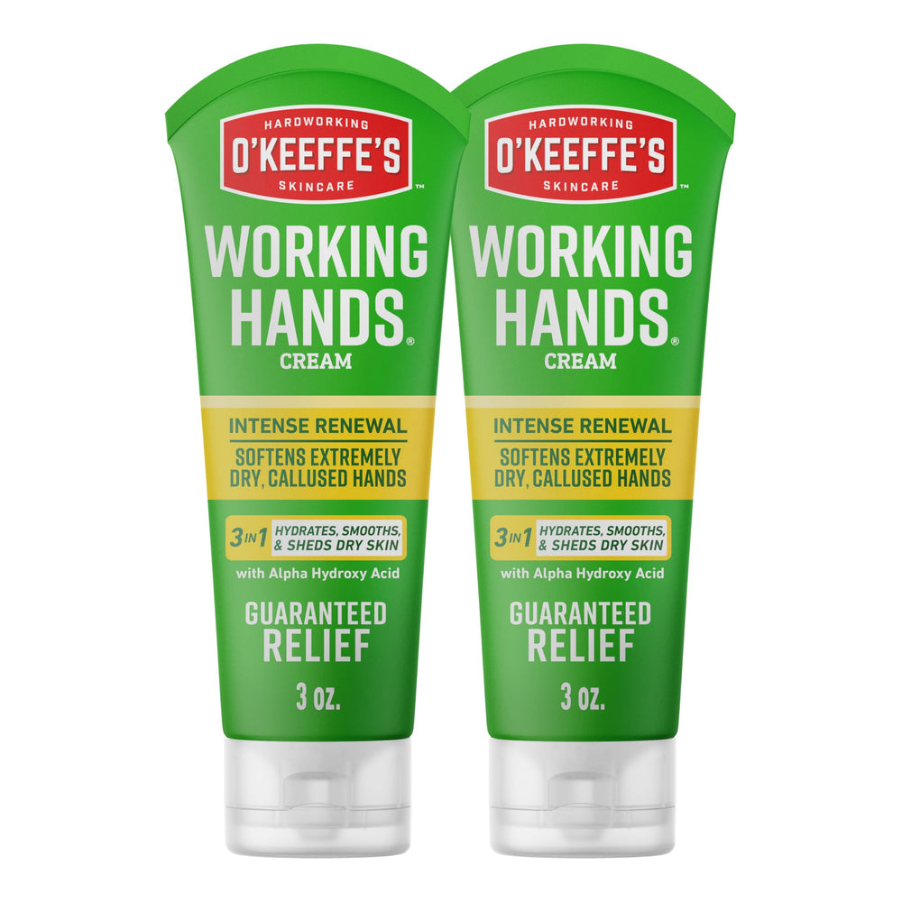 O'Keeffe's front packaging showing product and benefits for dry hands