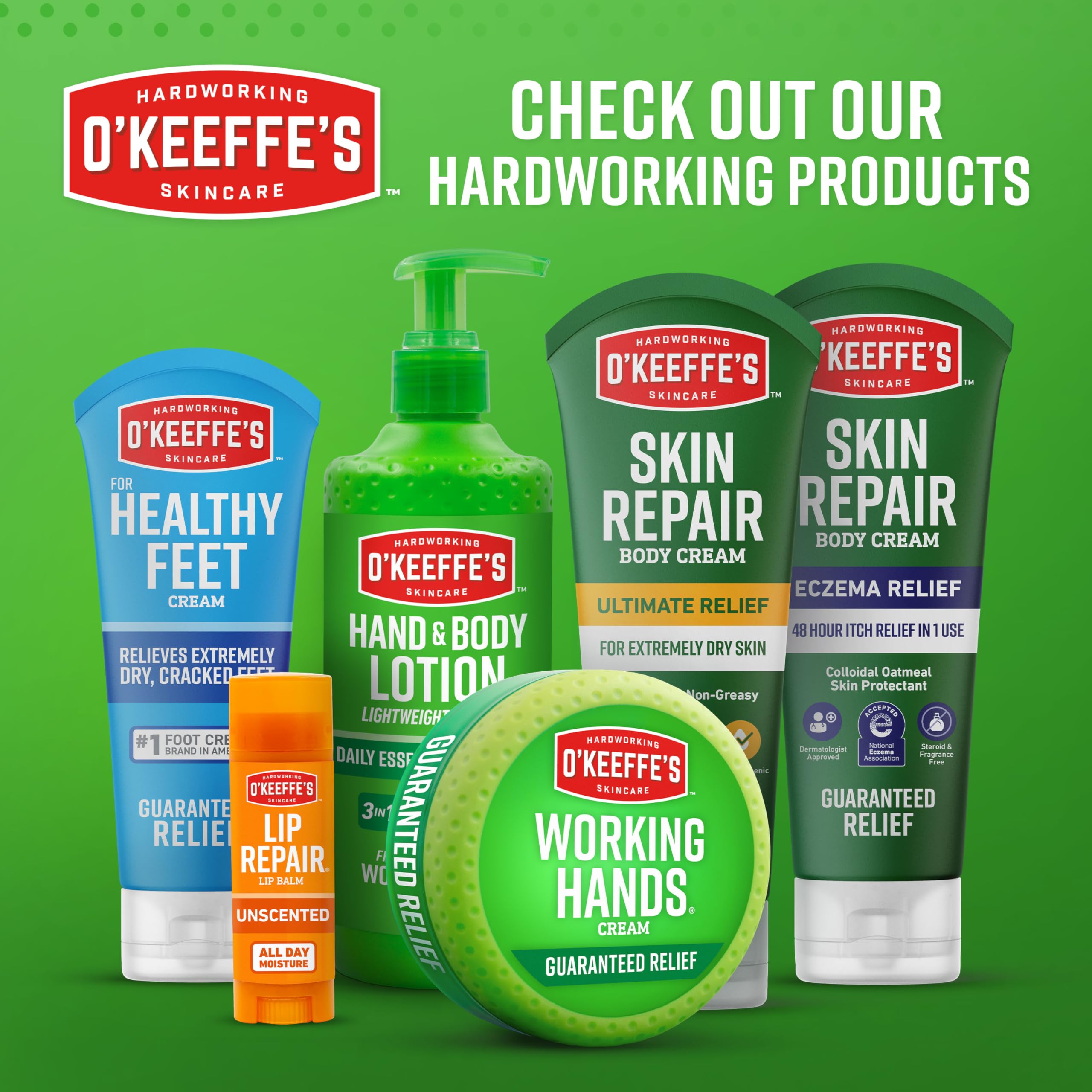O'Keeffe's two-pack stacked to show value and extra supply