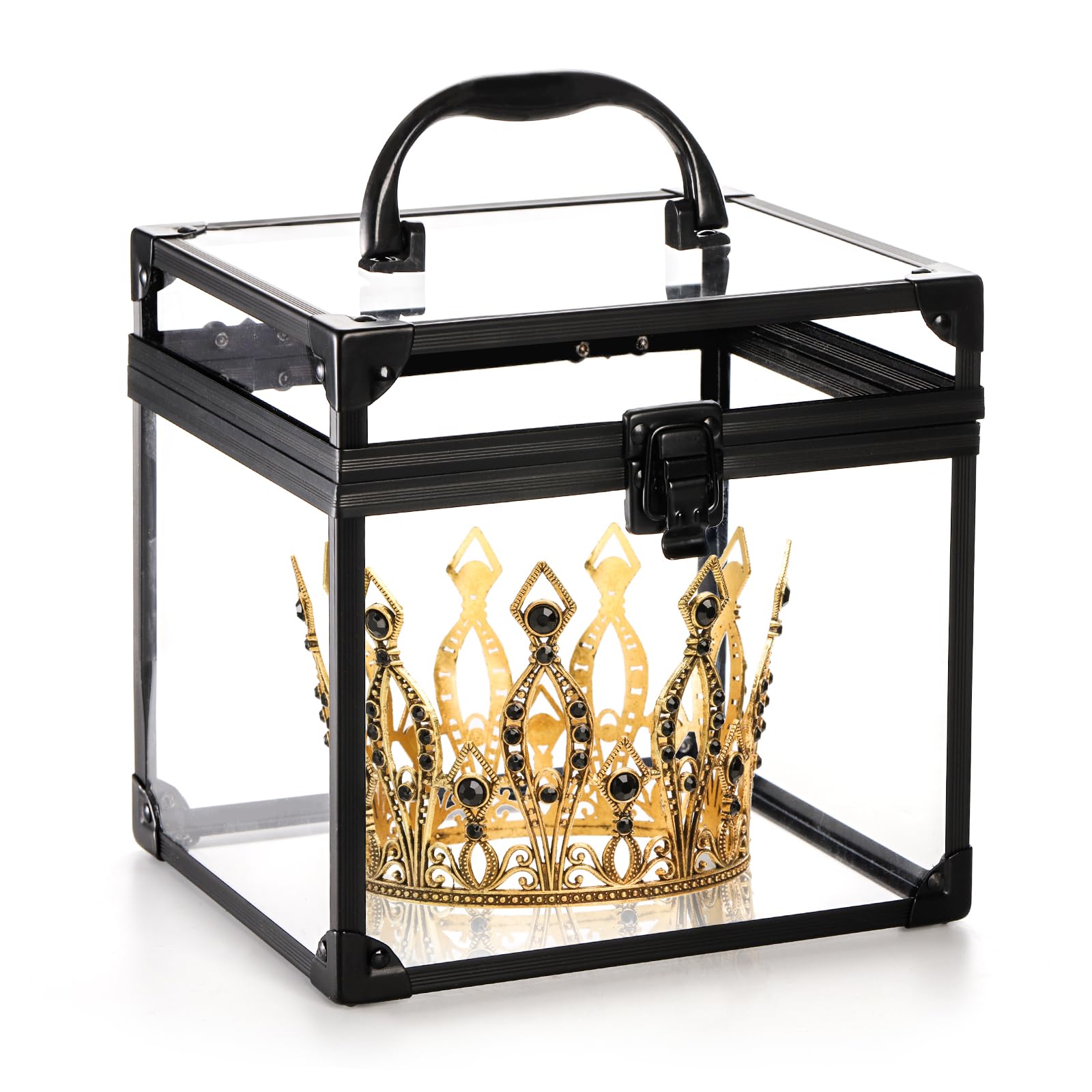 Okllen crown box front view showing clear storage and neat display