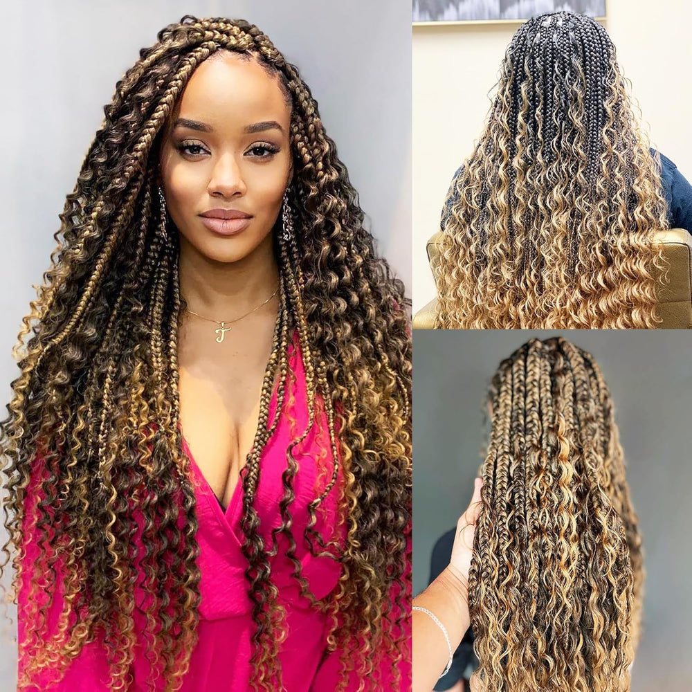 OKVOKV braided hairstyle in use demonstrating natural boho finish