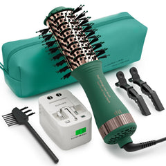 Olaermoso travel brush front view showing compact design and branding benefits