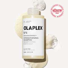 Olaplex N°.4 creamy shampoo texture close-up highlighting rich hydration