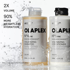 Applying Olaplex N°.5FINE in shower for improved detangling and smoother strands