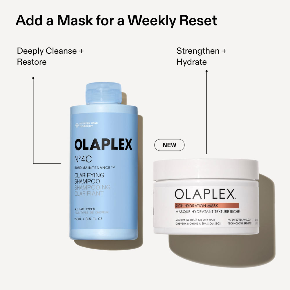 Olaplex N°.4C before and after hair photo showing brighter, cleaner color