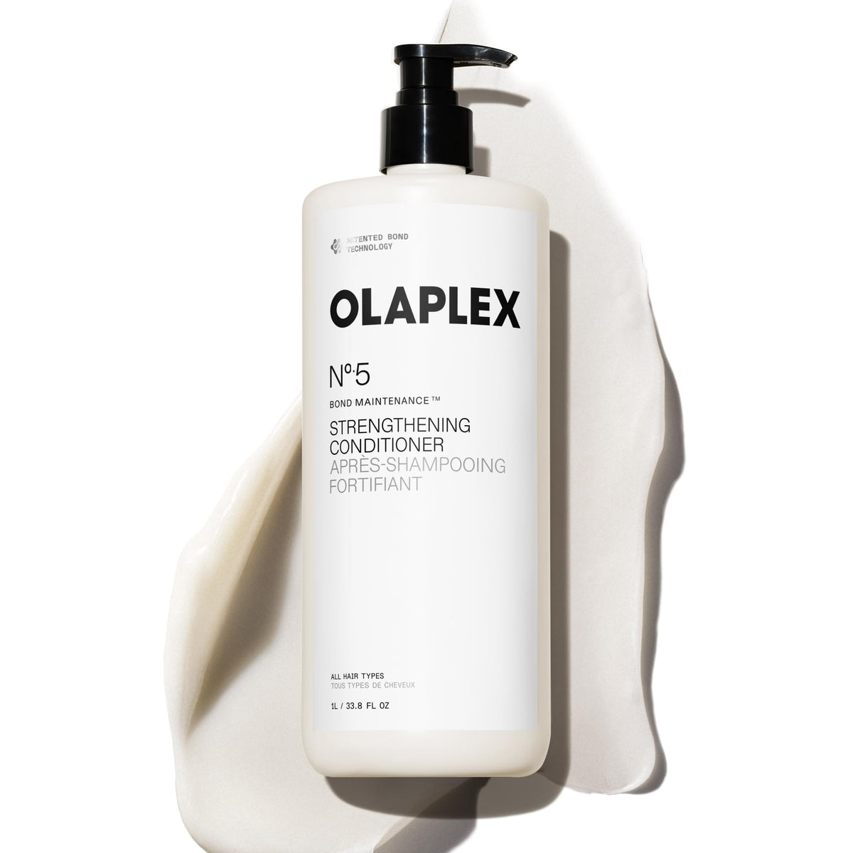 Olaplex No.5 front bottle 1000 mL showing professional size and longevity benefit