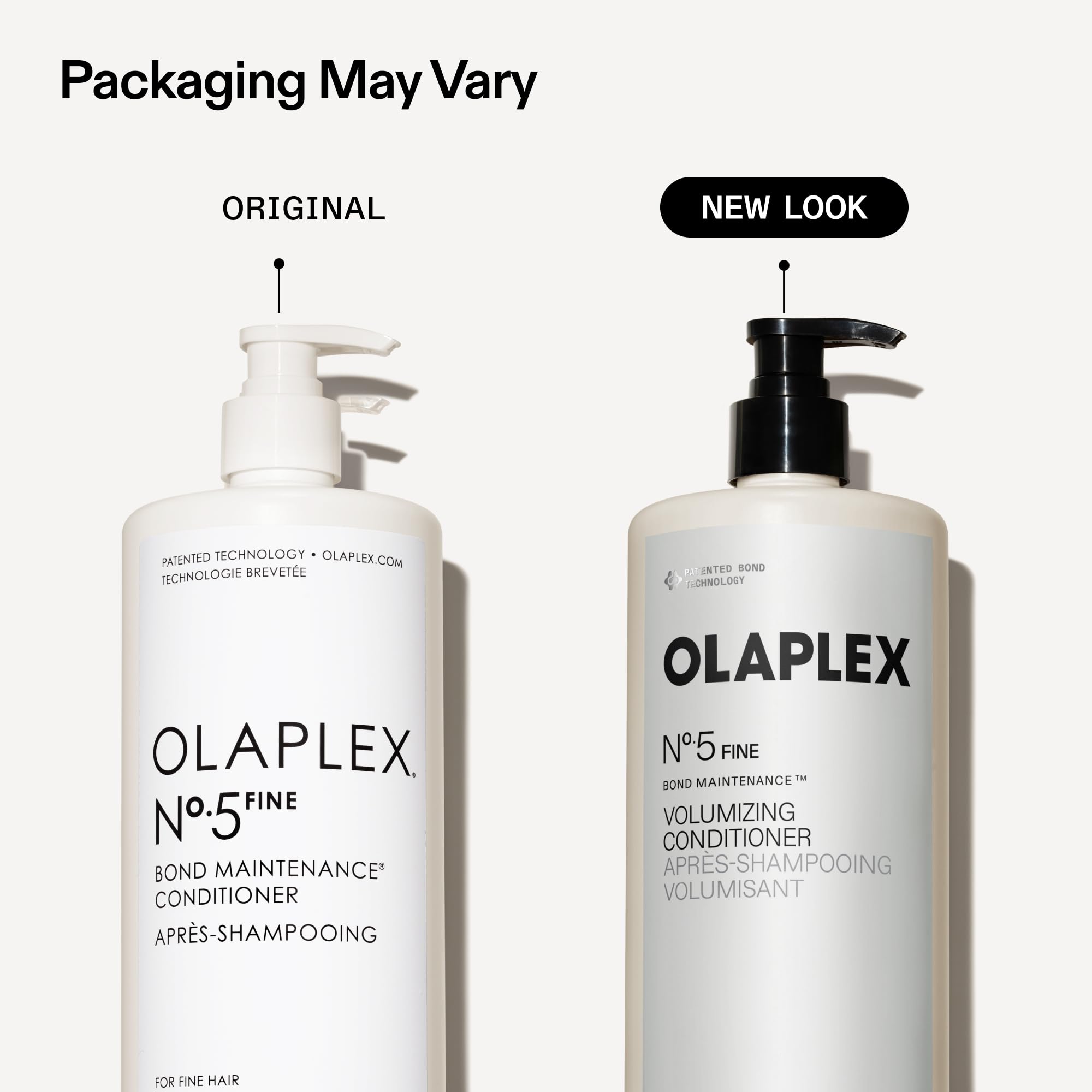 Olaplex N°.5FINE pump dispenser demonstrating easy salon-friendly dispensing and convenience
