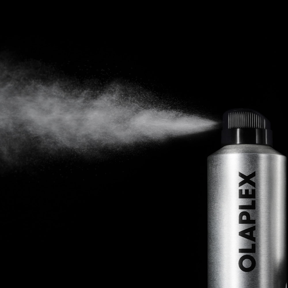 Olaplex Shape Set aerosol nozzle detail illustrating precise application