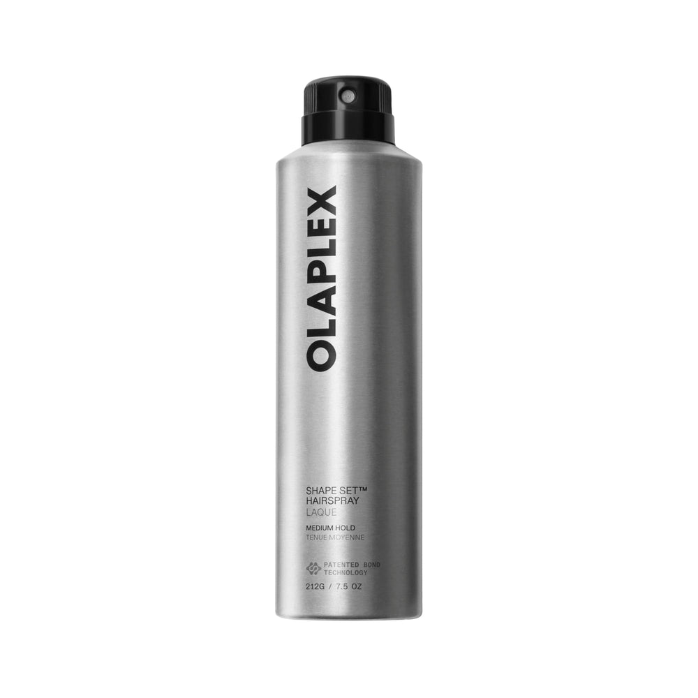 Olaplex Shape Set front packaging showing sleek can and label benefits