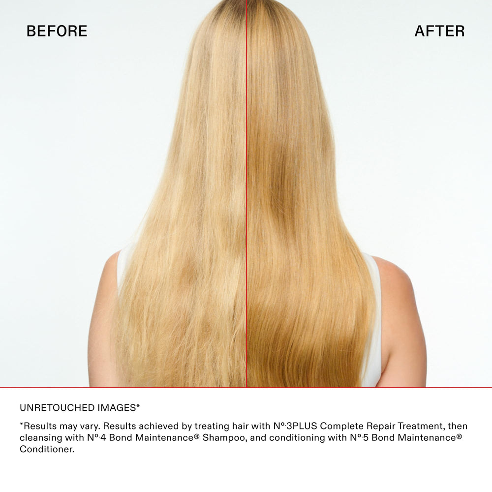 Olaplex set beside a ruler showing product sizes and travel-friendly volume