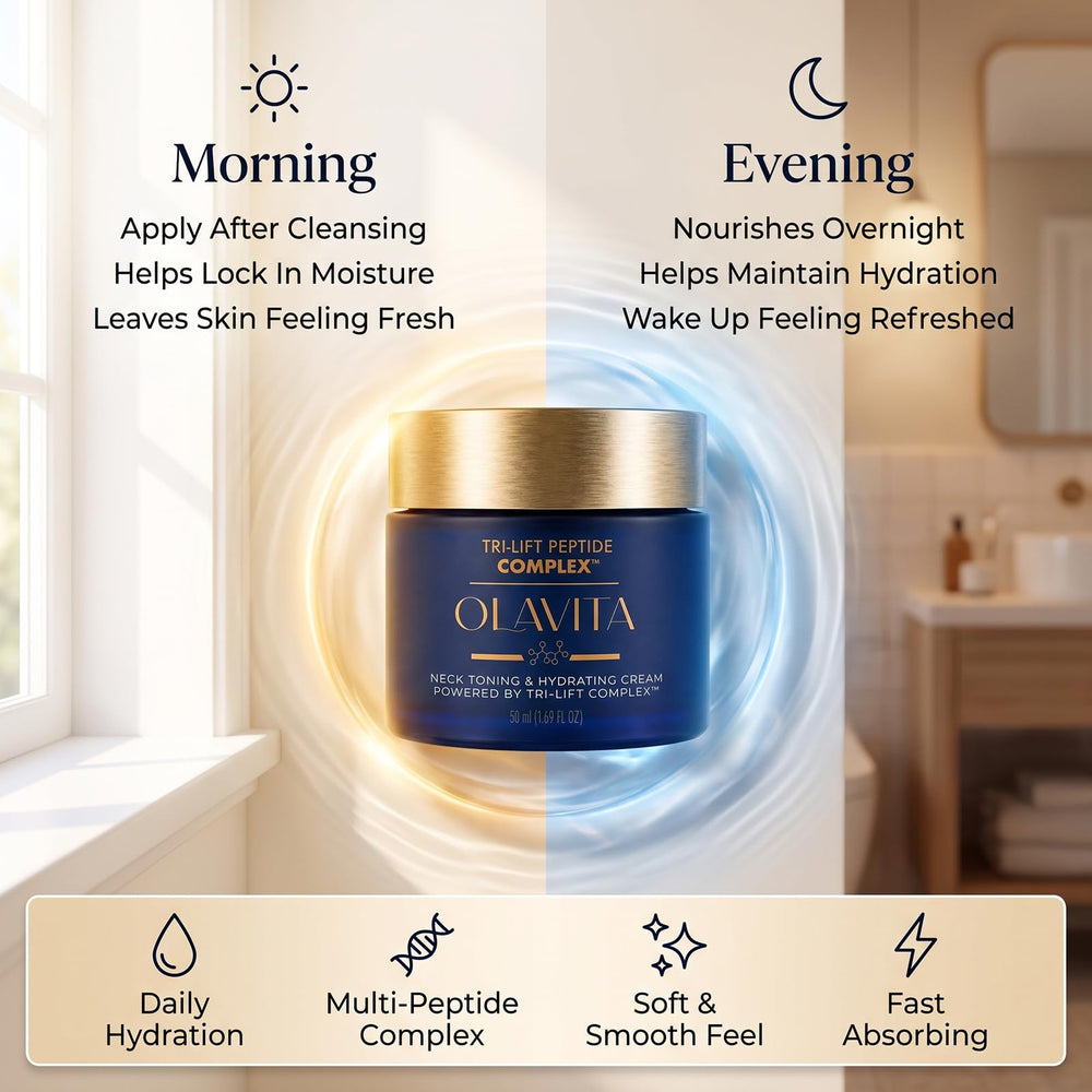 Olavita Cream illustrative before and after showing improved skin texture