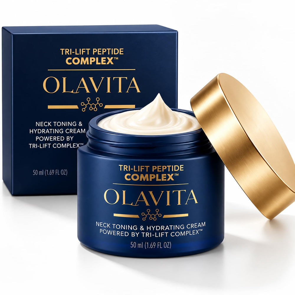 Olavita Cream front jar showing clean packaging and product benefits