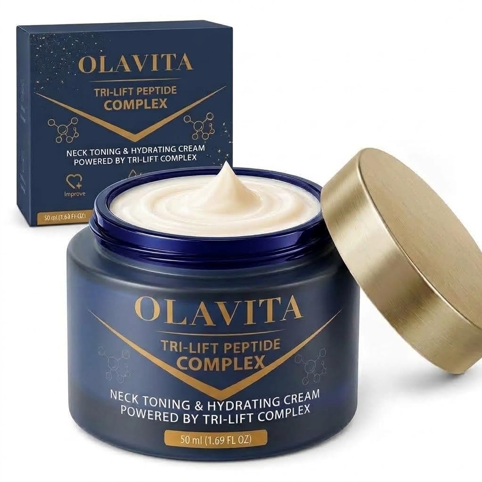 OLAVITA front packaging showing product benefits and elegant design
