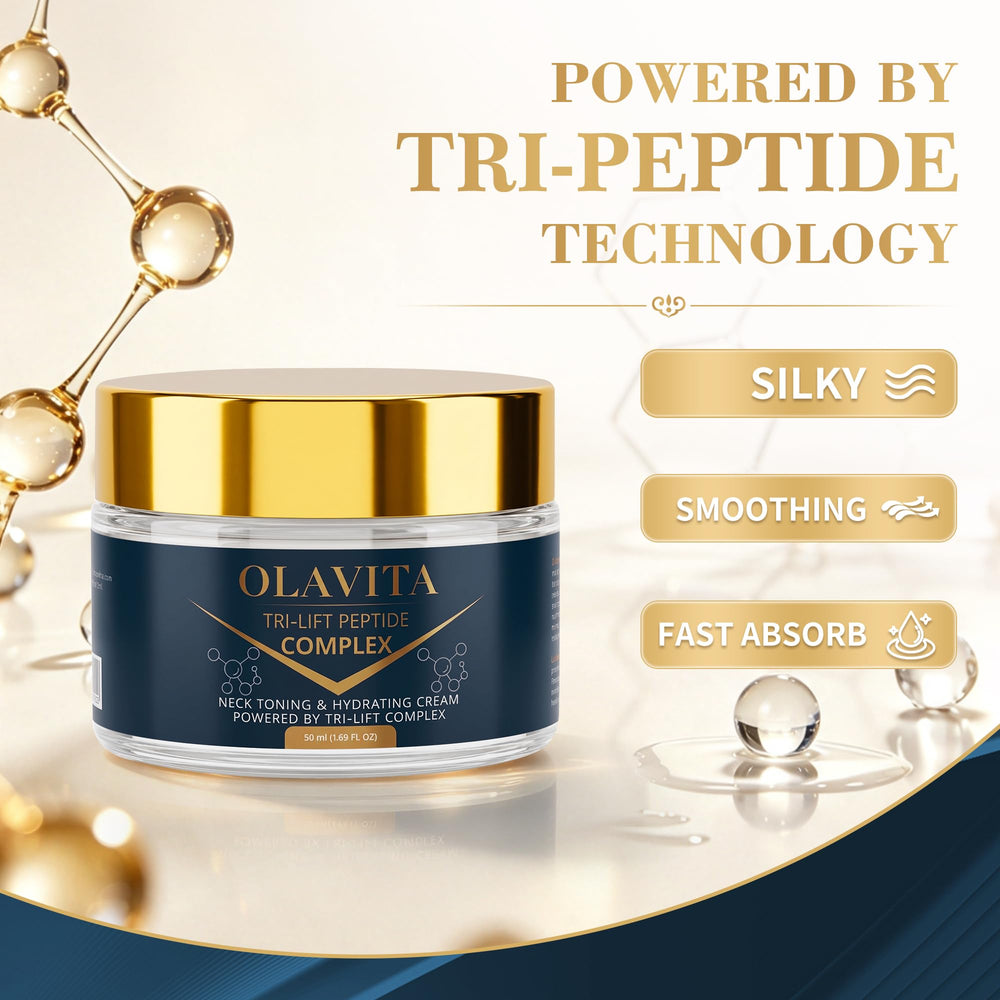 Olavita Liquid jar open with cream, brand visible and nourishing