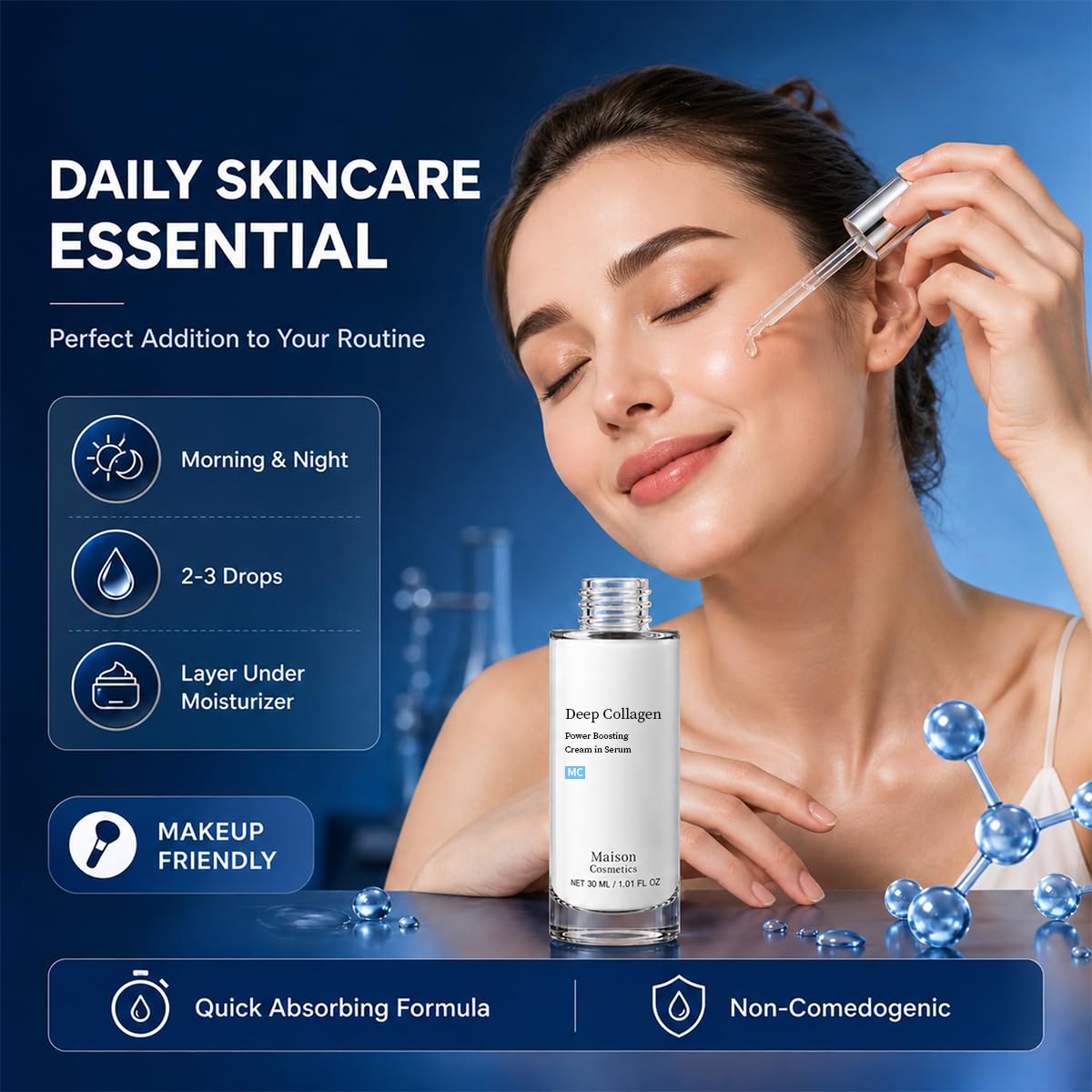 OLAVITA Maison dropper releasing silky serum texture for quick absorption