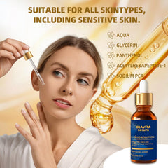 Olavita serum applied to hand demonstrating easy absorption benefit