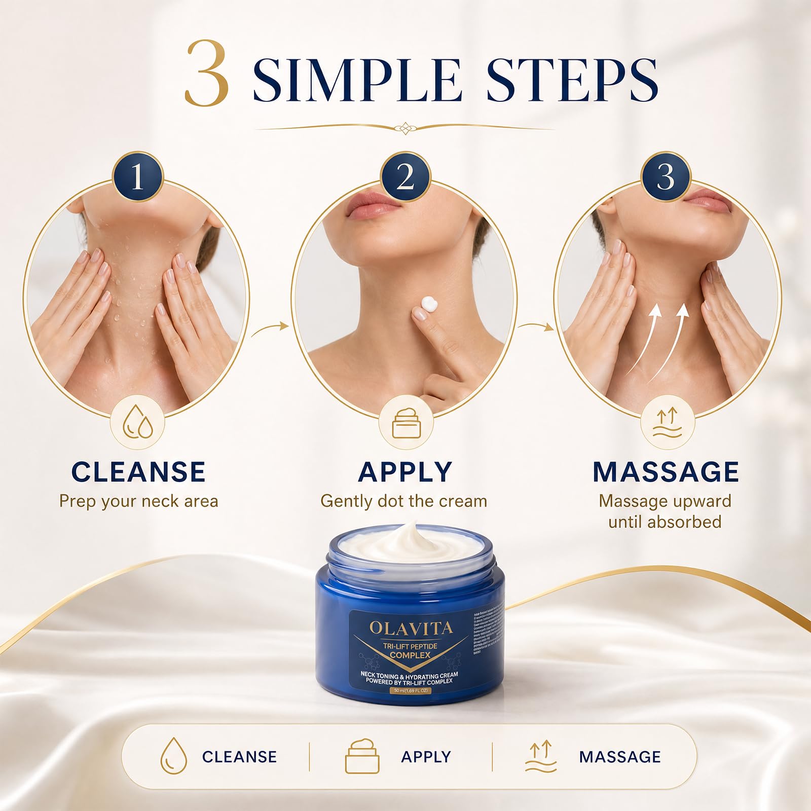 OLAVITA before and after skin texture improvement visual