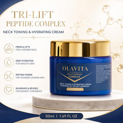 OLAVITA cream on fingertip demonstrating lightweight absorption