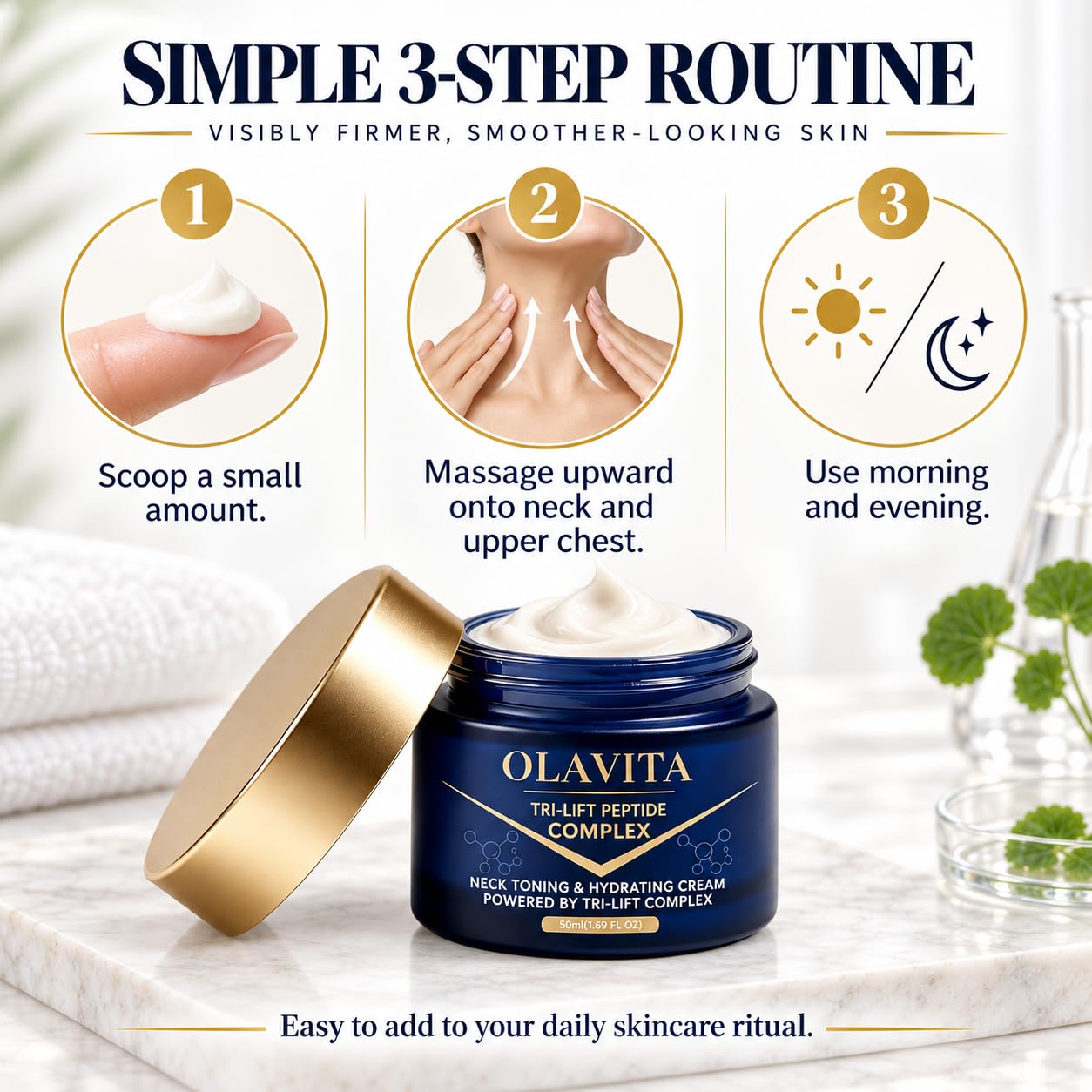 Olavita Skin jar and box packaging view conveying premium gift-ready presentation
